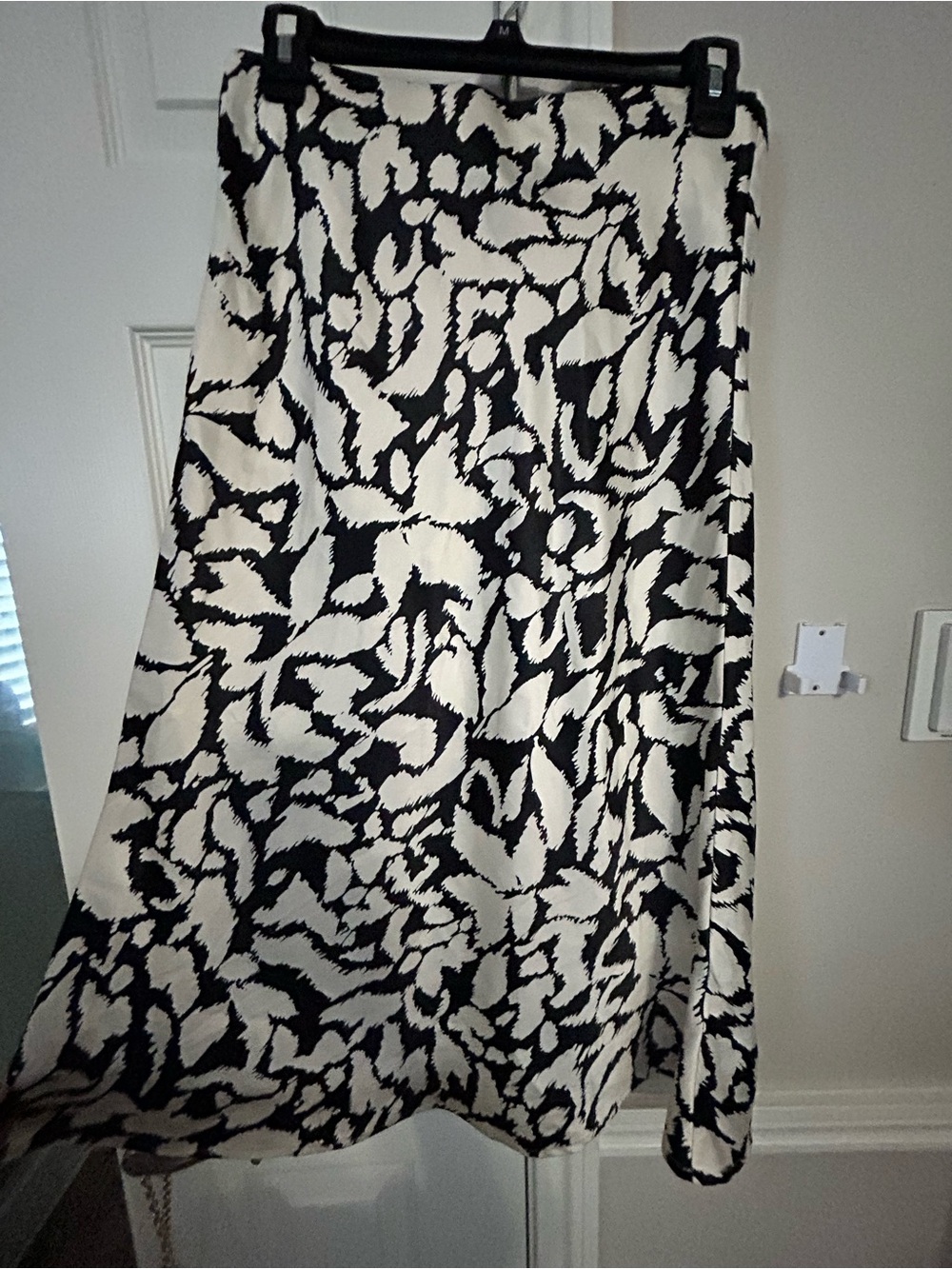 Black & White Printed A-Line Women's Skirt